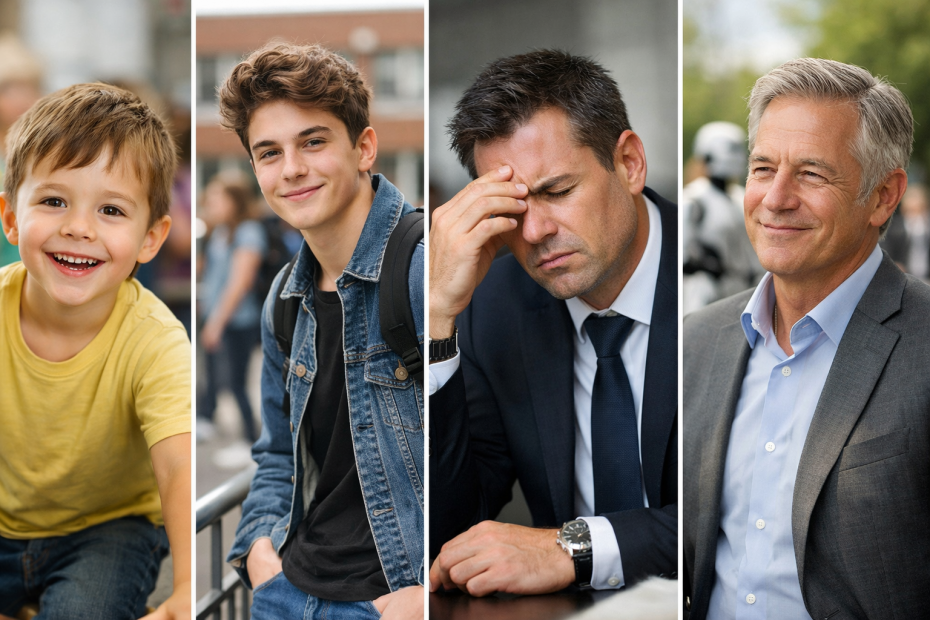 Kind, Jugendlicher, Angestellter, CEO